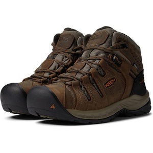 image:imageKEEN Mens Flint 2 Mid Height Waterproof Non Slip Work BootsBlack OliveBrindle