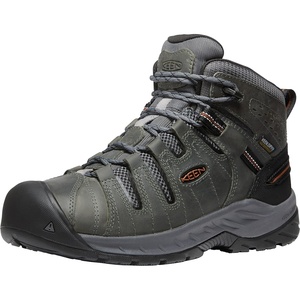 image:imageKEEN Mens Flint 2 Mid Height Waterproof Non Slip Work BootsSteel GreyTortoise Shell