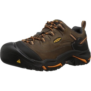 image:imageKEEN Utility Mens Braddock Low Height Soft Toe Work ShoesCascade BrownOrange Ochre