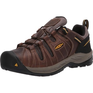 image:imageKEEN Utility Mens Flint 2 Low Height Soft Toe Breathable Durable Construction Work ShoesCascade BrownGolden Rod