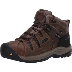 image:imageKEEN Utility Mens Flint 2 Mid Height Steel Toe Waterproof Durable Construction Work BootsCascade BrownOrion Blue