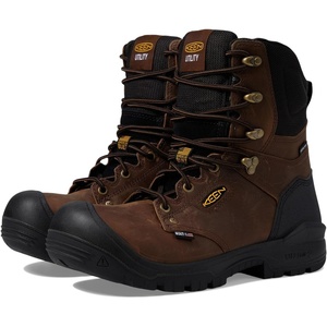 image:imageKEEN Utility Mens Independence 8 Soft Toe Durable Waterproof Work BootDark EarthBlack