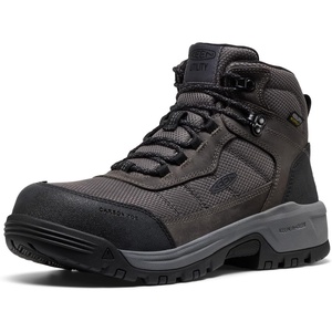 image:imageKEEN Utility Mens Skokie Hiker Style Mid Height Composite Toe 90 Degree Waterproof Work BootsMagnetBlack