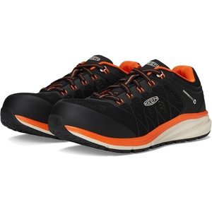 image:imageKEEN Utility Mens Vista Energy Low Height Sneakers Composite Toe Industrial Work ShoesBlackScarlet Ibis