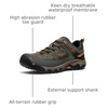 image:imageKEEN Mens Targhee 3 Low Height Waterproof Hiking ShoesBlack OliveGolden Brown