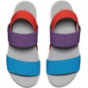 image:imageKEEN Womens Elle Backstrap Casual Platform Open Toe Wedge SandalsCharismaRed ClayFjord Blue Tritone