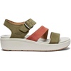 image:imageKEEN Womens Ellecity Backstrap Open Toe Adjustable Comfortable Platform Wedge SandalMartini OliveBaked Clay