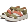 image:imageKEEN Womens Ellecity Backstrap Open Toe Adjustable Comfortable Platform Wedge SandalMartini OliveBaked Clay