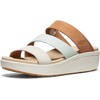 image:imageKEEN Womens Ellecity Slide Open Toe Slip on Comfortable Platform Sandals Toasted CoconutFawn 6 7 8 9 10Natural LeatherClearly Aqua