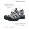 image:imageKEEN Womens Newport H2 Closed Toe Water SandalsDrizzleFaded Denim
