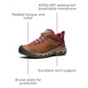 image:imageKEEN Womens Targhee 4 Waterproof Hiking ShoesBisonBeaujolais