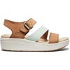 image:imageKEEN Womens Ellecity Backstrap Open Toe Adjustable Comfortable Platform Wedge SandalNatural LeatherClearly Aqua