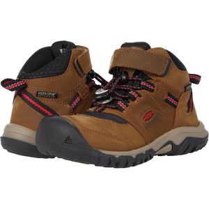 image:imageKEEN Boys Ridge Flex Mid WP Little KidBig KidBisonRed Carpet