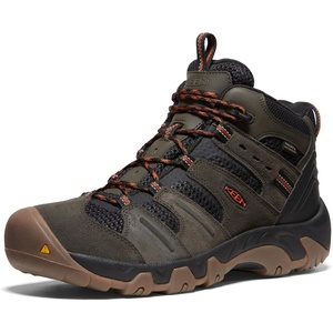 image:imageKEEN Mens Headout Mid Height Waterproof All TerrainBlack OliveFossil Orange