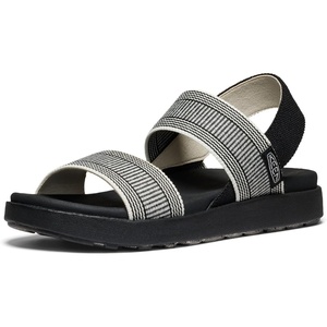 image:imageKEEN Womens Elle Backstrap Casual Platform Open Toe Wedge SandalsBlackStar White